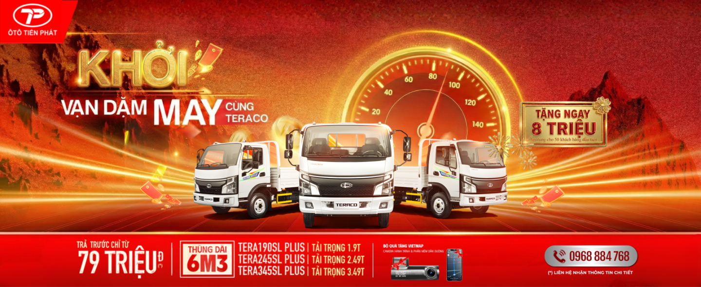 THÁNG 3 - XE TẢI THÙNG DÀI 6M3 - TẶNG 5 TRIỆU TIỀN MẶT VÀ BỘ QUÀ TẶNG VIETMAP