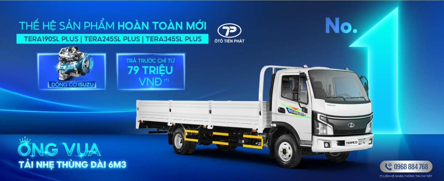 XE TẢI THÙNG DÀI 6M3 TERA THẾ HỆ PLUS MỚI
