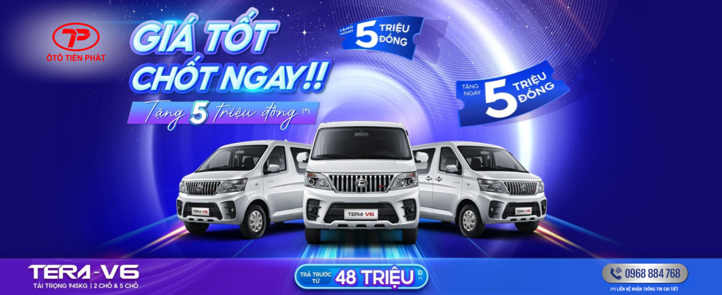 XE TẢI VAN TERA-V6 KHUYÊN MÃI THÁNG 10 