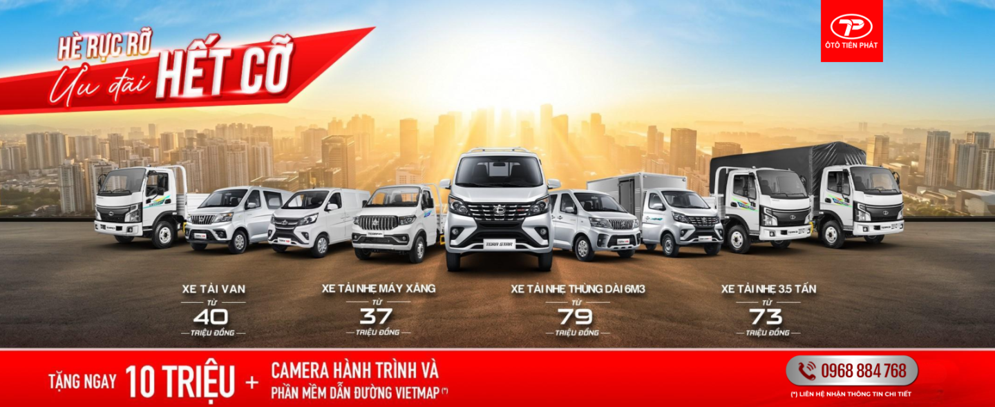 CHƯƠNG TRÌNH KHUYẾN MÃI THÁNG 5 KHI MUA XE TERACO TẠI Ô TÔ TIẾN PHÁT